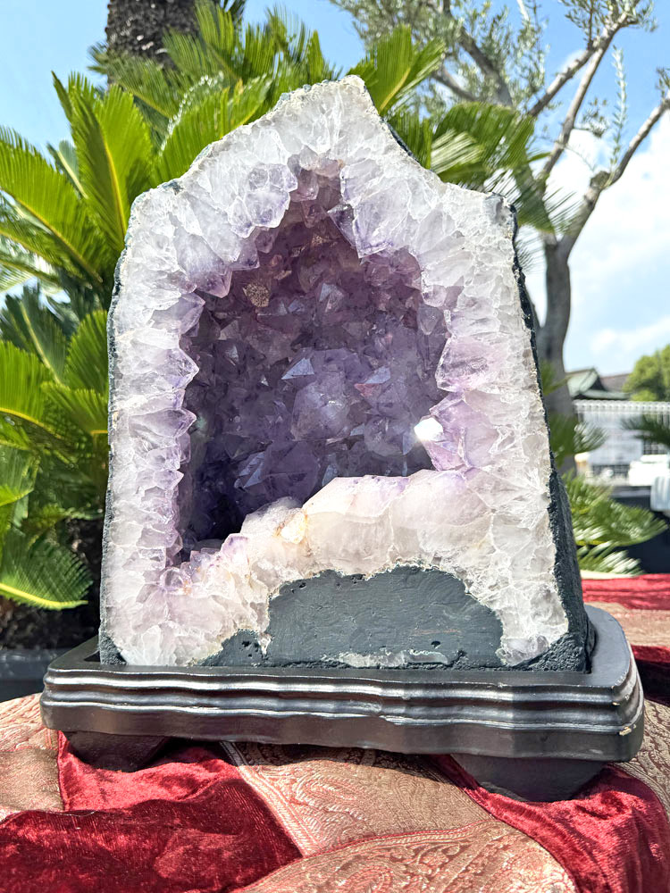 楽天市場】天然 アメジスト 紫水晶 ドーム 原石 大きい クラスター 高