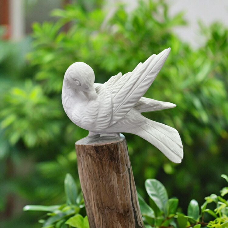 楽天市場】イタリア製 鳩の羽づくろい ハト 置物 小鳥 鳥 小型 雛 ヒナ