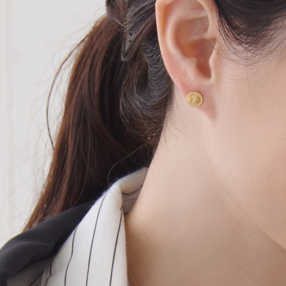 楽天市場】【25%OFFクーポン対象！】ピアス 日本製 K18GP スタッド