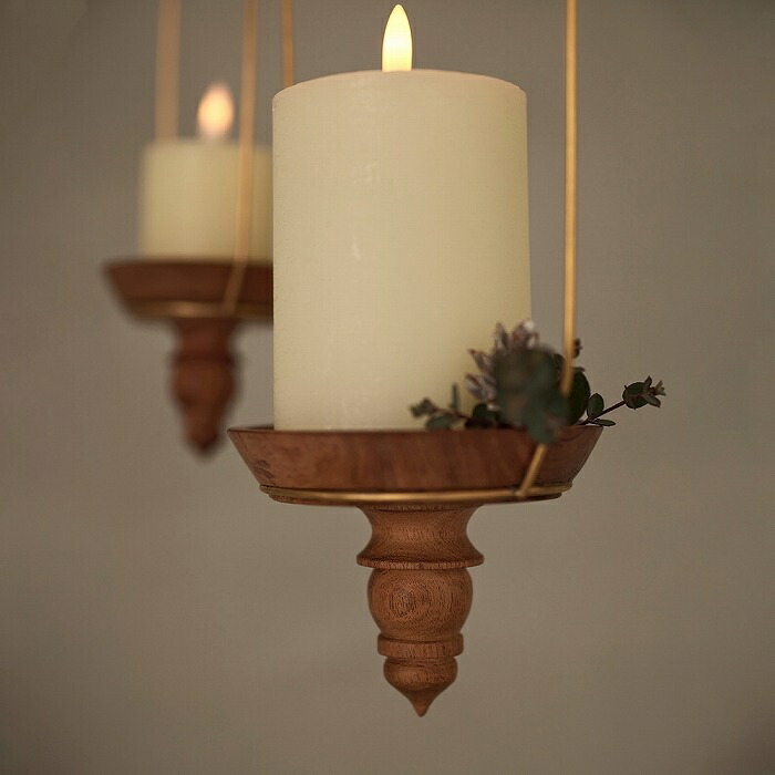 楽天市場】キャンドルスタンド コンポート S ブラウン ウッド 木製