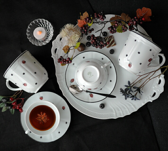 リチャードジノリ　イタリアンポア　野イチゴ　てんとう虫 Richard Ginori】リチャードジノリ イタリアンポア ノイチゴ