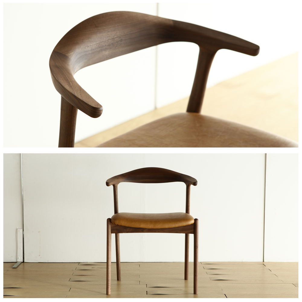 楽天市場】オメガ セミアームチェア ダイニングチェア 肘付き 無垢