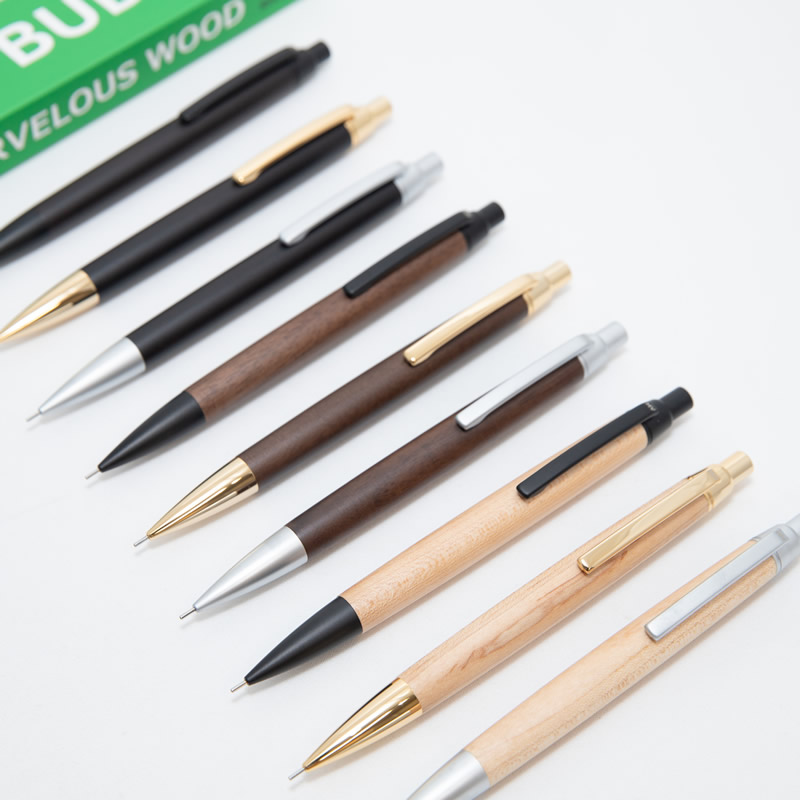 マーベラスウッド 木軸シャープペンシル バディ メープル/ウォルナット