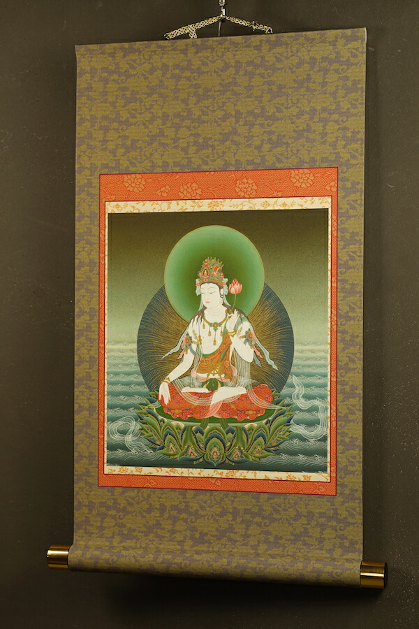 楽天市場】観音菩薩 模表装仕立て 仏画掛け軸（模軸） : 仏像仏画
