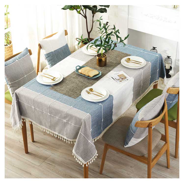 楽天市場】テーブルクロス リネン 布 撥水 配色 おしゃれ テーブル