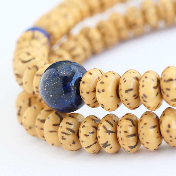 楽天市場】数珠ブレスレット 108玉 星月菩提樹 ラピスラズリ 【腕輪