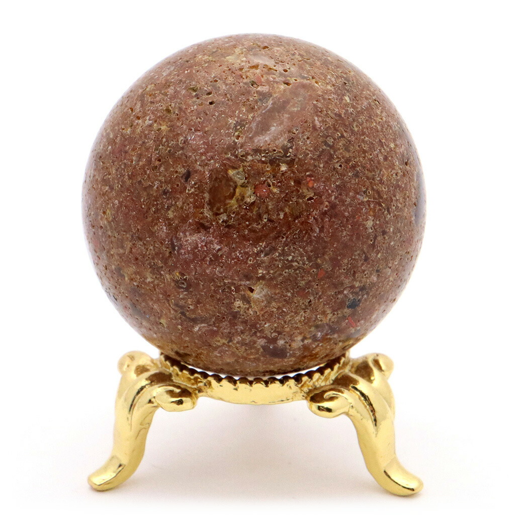 楽天市場】パイライト イン ガーデンクォーツ 丸玉 37mm 台座付き 庭園