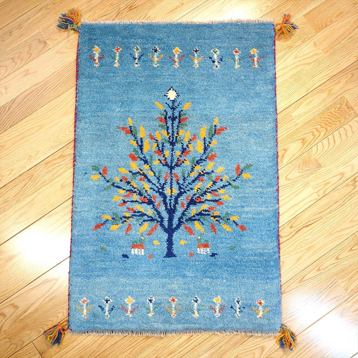 楽天市場】ペルシャ ギャッベ 本場イラン産 86x60cmセール ギャベ 玄関