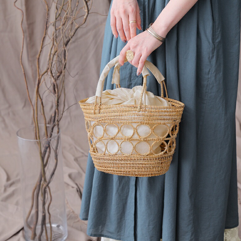 ハンドメイドカゴバッグ』