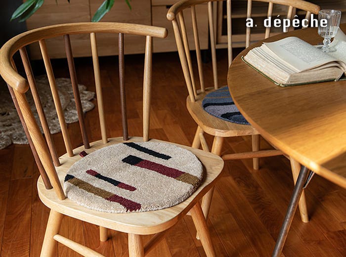 楽天市場】【公式】アデペシュ チェアパッド 丸 ウール おしゃれ