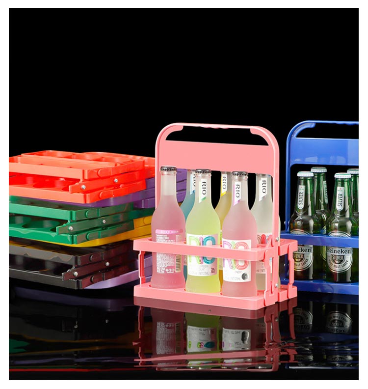 楽天市場】折りたたみ バー用 ボトルキャリアー ビール瓶 手提げ 6本用