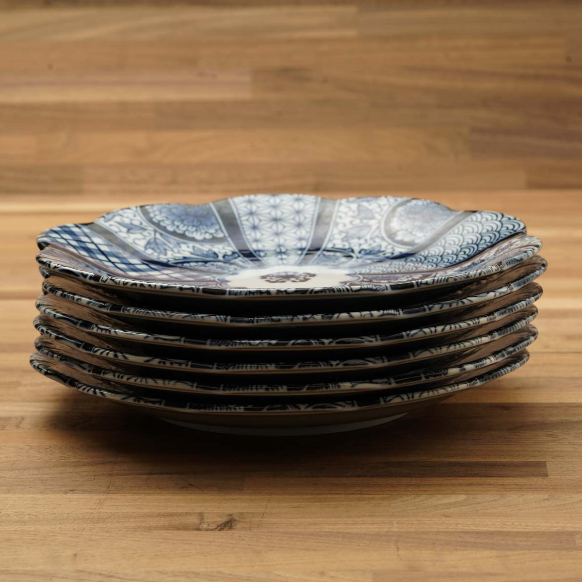 楽天市場】花あお 紺青花 大皿 5枚セット 箱入 和食器 食器 おしゃれ