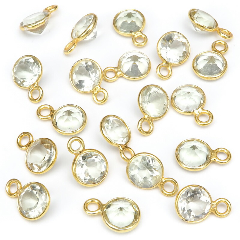 楽天市場】グリーンアメジスト コインファセットカット チャーム 7mm