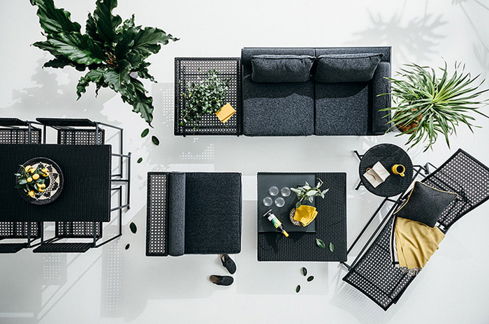 ガーデンテーブル 人工ラタン ラタン 屋外用 テーブル PATIO PETITE