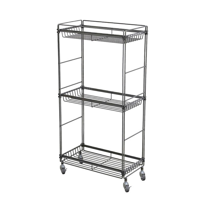 アイアン シェルフ ラック 棚 キャスター付き 3段 COLLEND コレンド