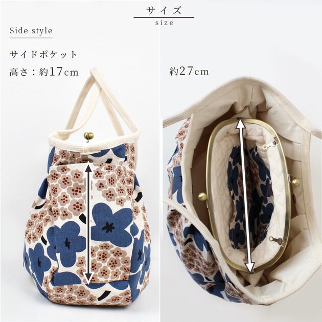 楽天市場】手作りキット 大きめ がま口 グラニーバッグ キット 型紙