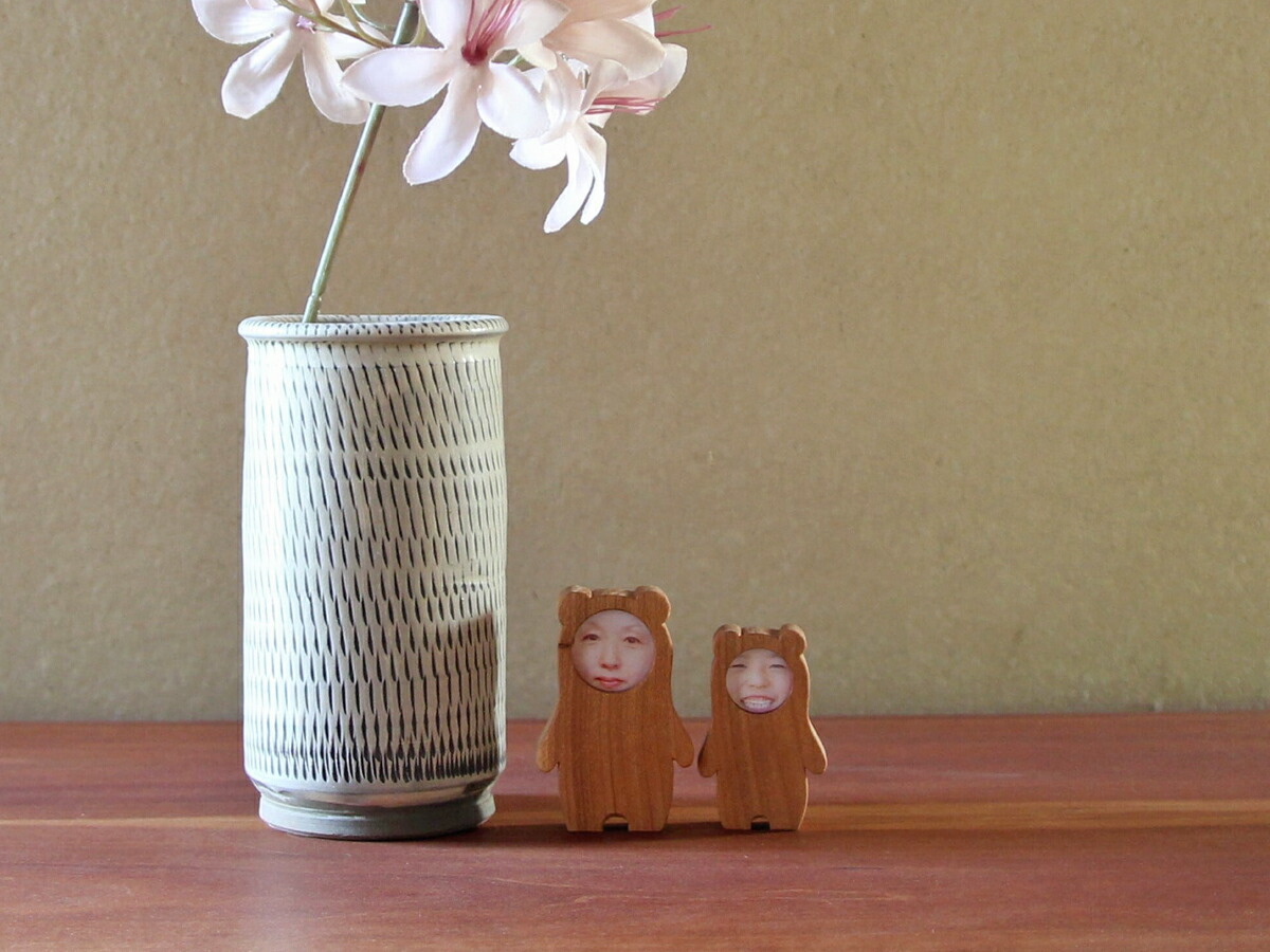 楽天市場】【木草舎】 お顔の額縁「くまさん親子」 日本製 木製 フォト