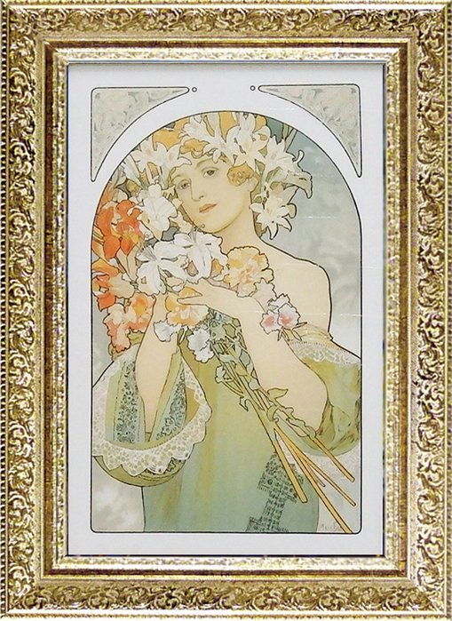 楽天市場】絵画 アルフォンス ミュシャ「フルーツ」/インテリア 額入り