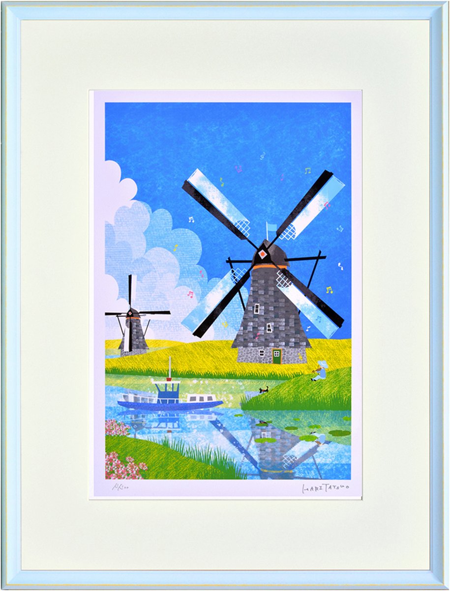 楽天市場】絵画 はりたつお ラプンツェルの塔と菜の花畑(L)/インテリア