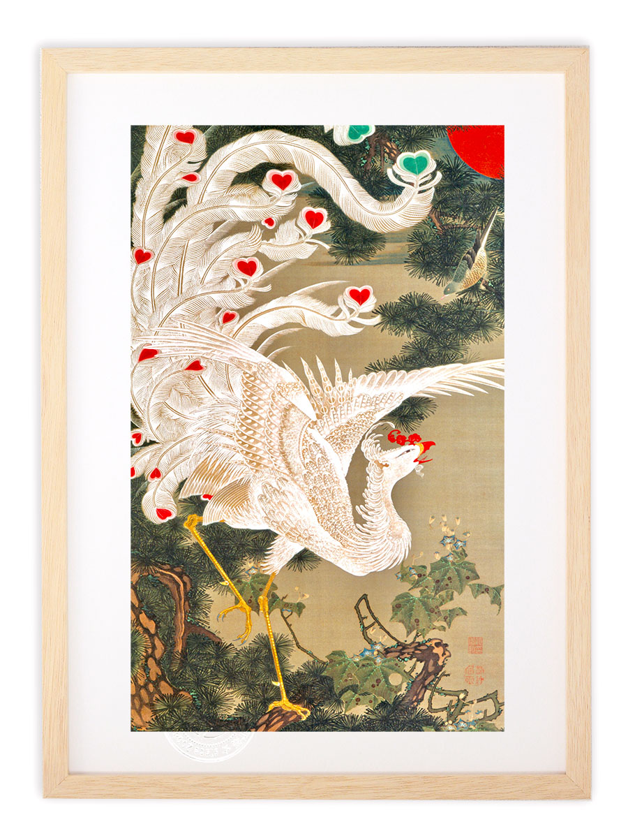 楽天市場】版画 絵画 名画 日本画 老松孔雀図 (ろうしょうくじゃくず