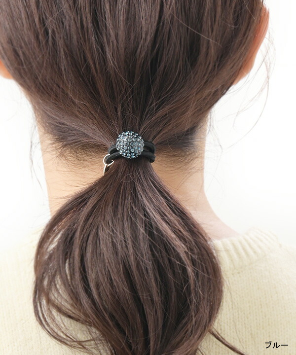 ラインストーンボールヘアゴム H-907 | ヘアアクセサリー,ヘアゴム