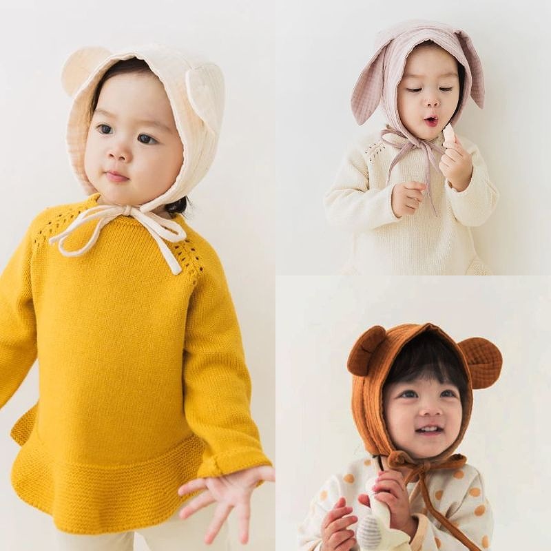 楽天市場】○売り尽くし500円○ 帽子 0才 1才 2才 ガーゼ うさぎ くま