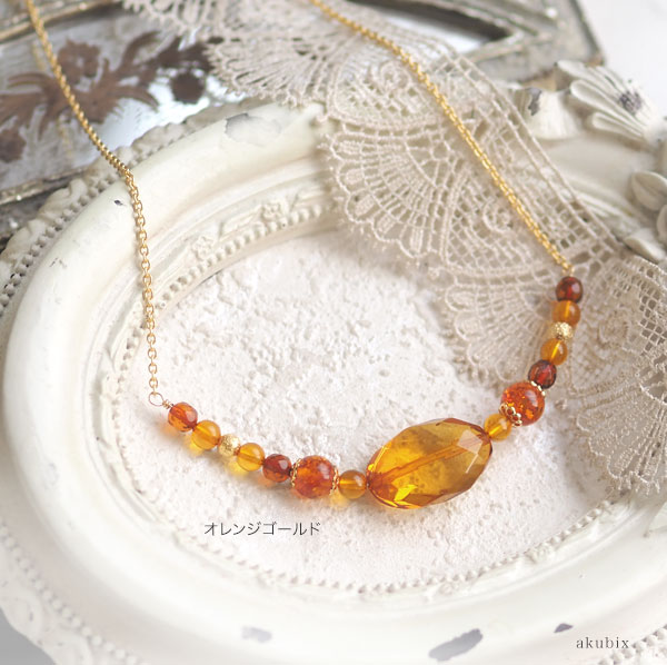 楽天市場】【天然琥珀チェーンネックレス】バルティックアンバー