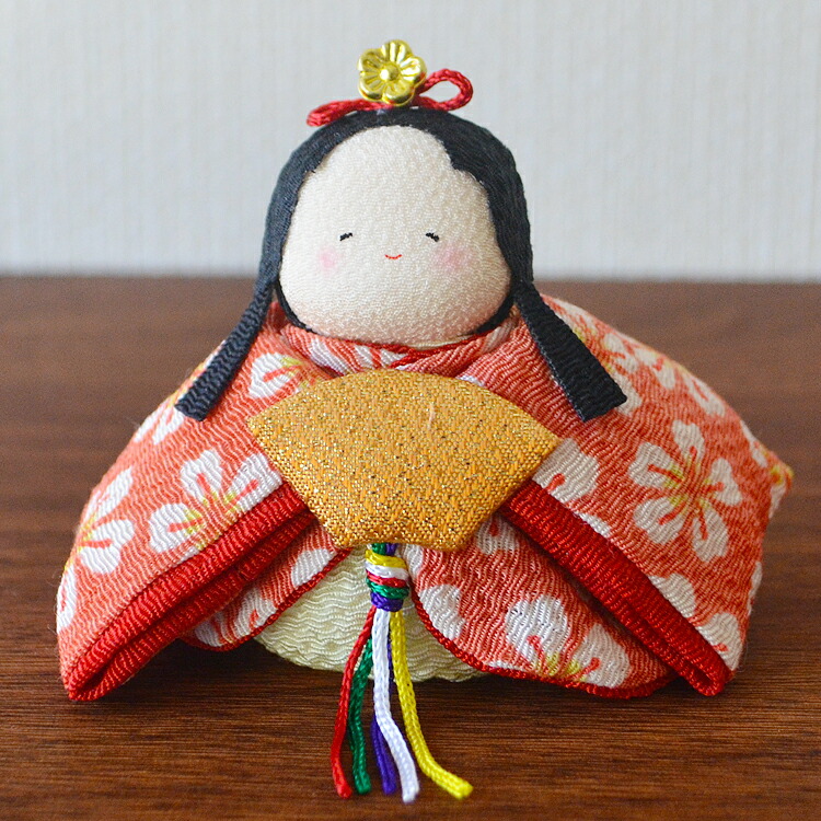 楽天市場】お雛様 【桃の節句】ぽてりひな2人［桜］はんなり屏風付き