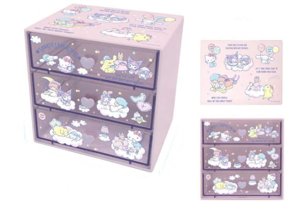 ヤマダモール | ケイC3C2-SAC 【サンリオキャラクターズ】3段チェスト