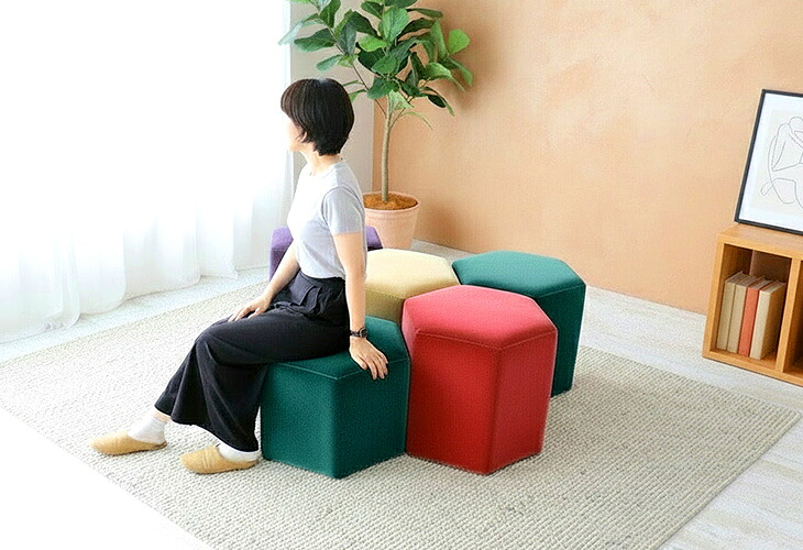 MARUICHI オットマン　スツール キャスターロック付き オットマン ストッパー付きキャスター仕様 PUレザー ブラック 100