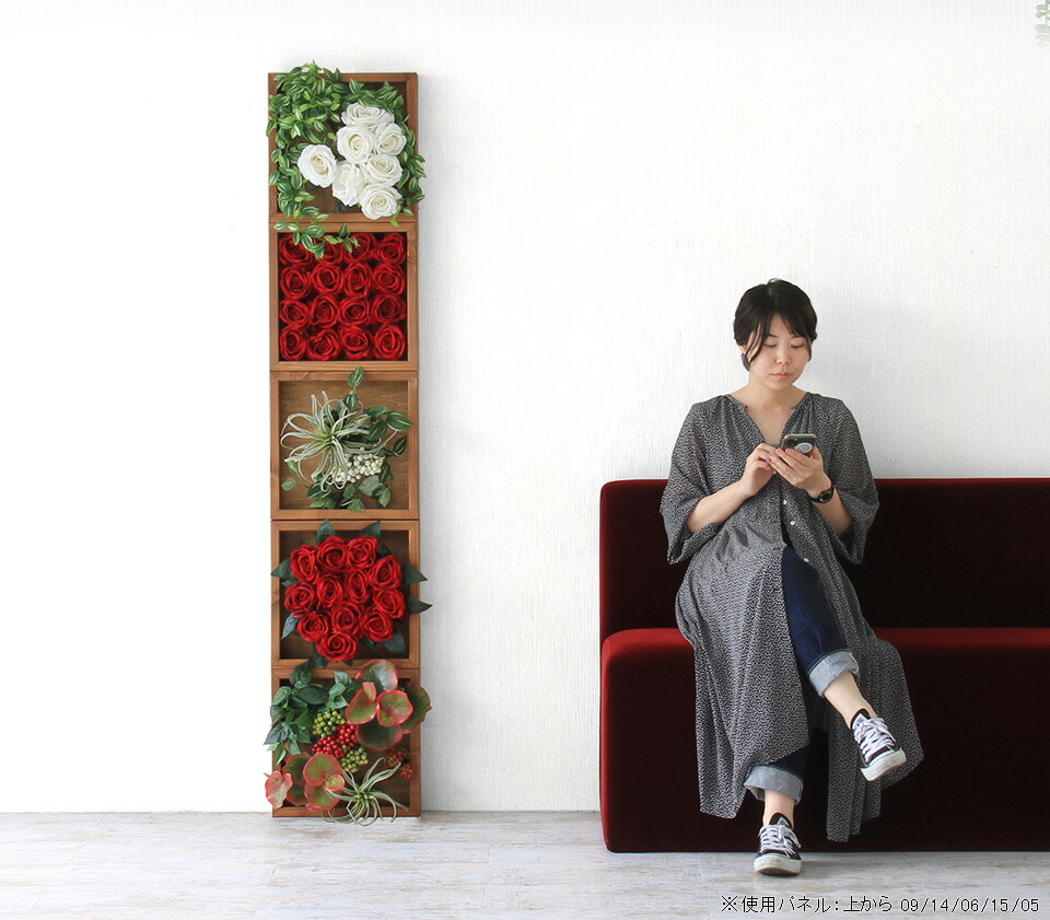 楽天市場】造花 インテリア バラ ウォールフラワー 薔薇 壁面 光触媒