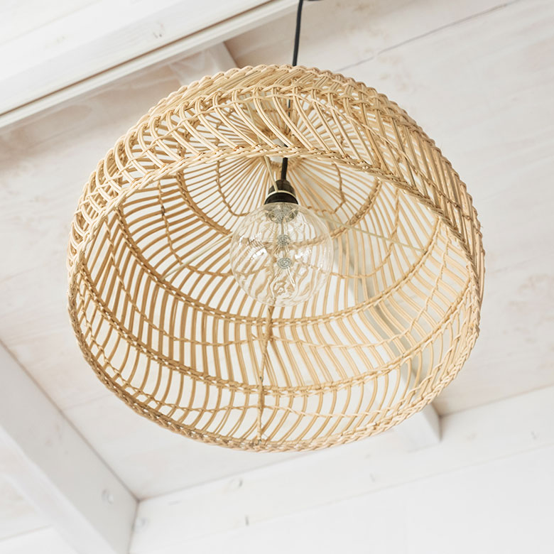 楽天市場】ランプシェード ペンダントライト 照明 ラタン 籐 1灯 口金