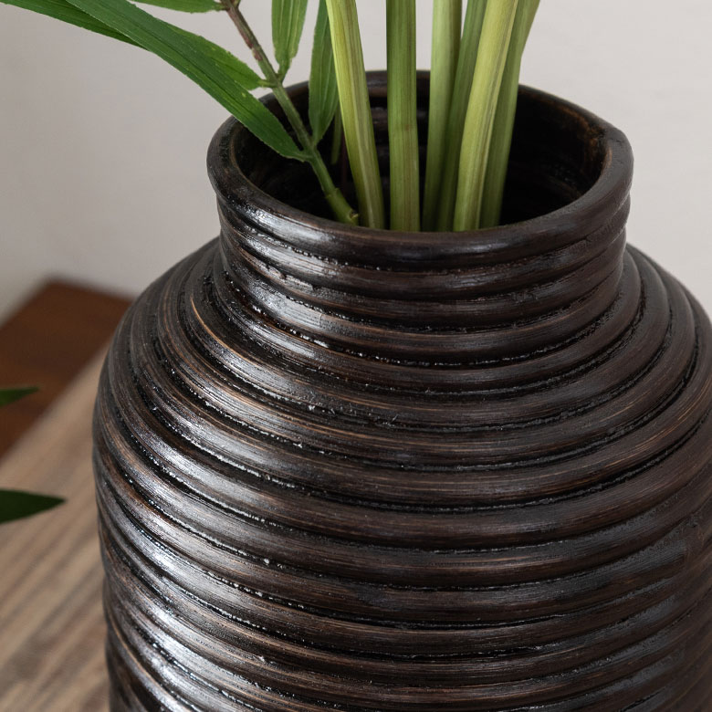 楽天市場】フラワーベース ラタン 籐 花瓶 花びん 花器 壺型 約 W 14cm