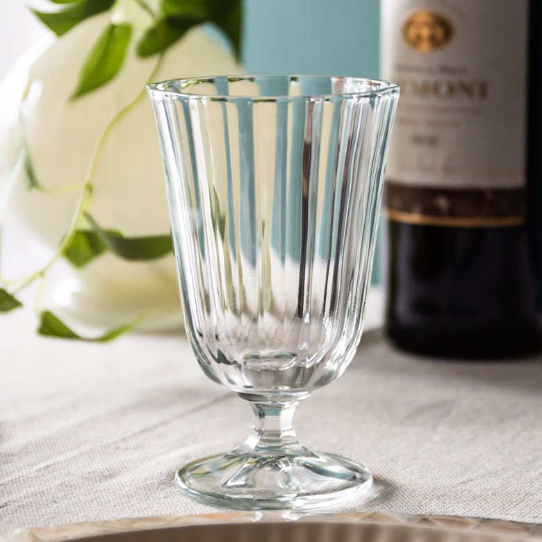 楽天市場】グラス 脚付き ガラス 250ml クリア ワイングラス 脚付き