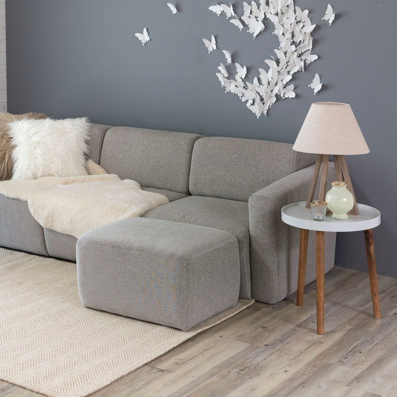 楽天市場】オットマン 四角 グレー ネイビー 脚付き 幅64cm 奥行51cm