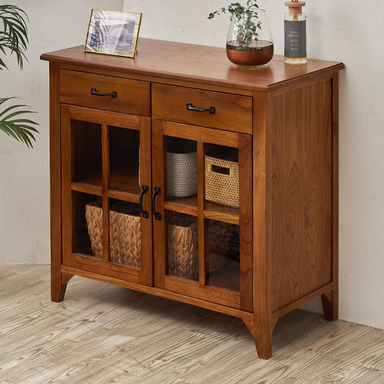 楽天市場】ティンバー キャビネット リビングチェスト チェスト 木製