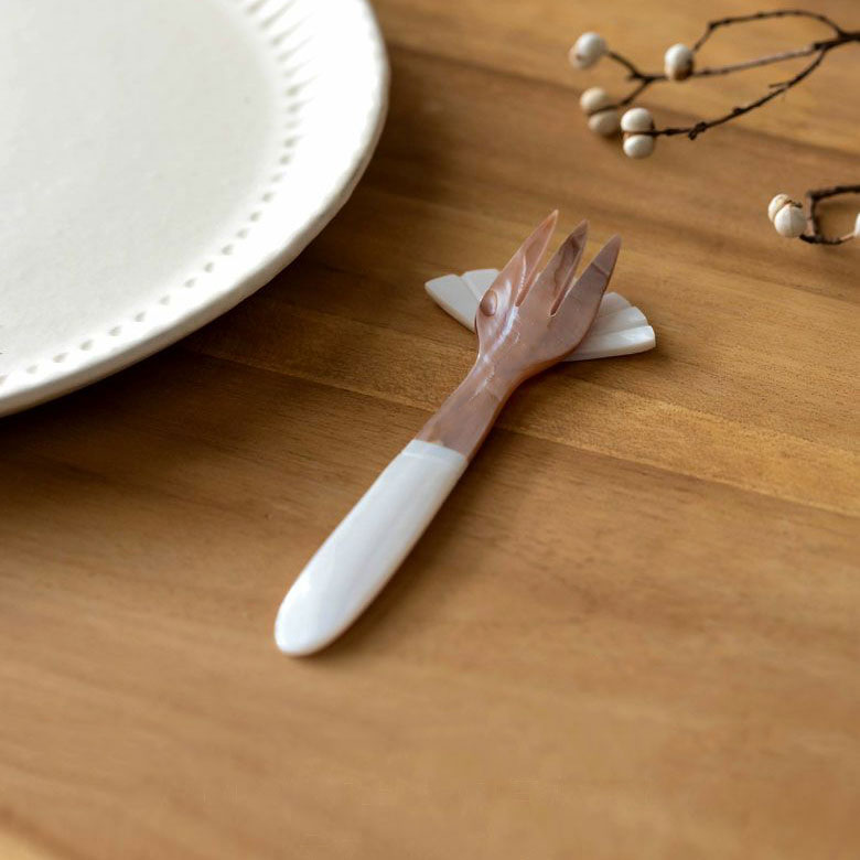 楽天市場】デザートフォーク シェル 貝 約 W 2.5cm D 14.0cm H 0.7cm