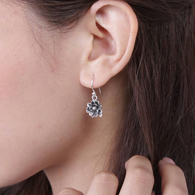 楽天市場】ピアス 木蓮の花 マグノリア フック シルバー925 金属