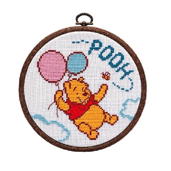 オリムパス 刺繍 キット クロスステッチ 空飛ぶプーさん フープ付 no