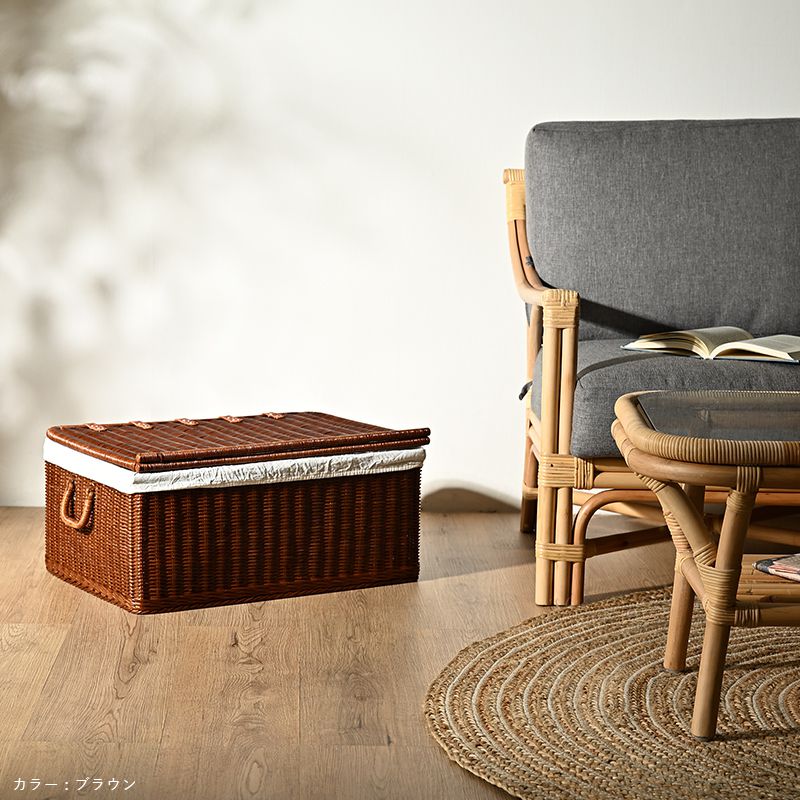 楽天市場】【最大6,000円クーポン配布中】蓋つき バスケット カゴ