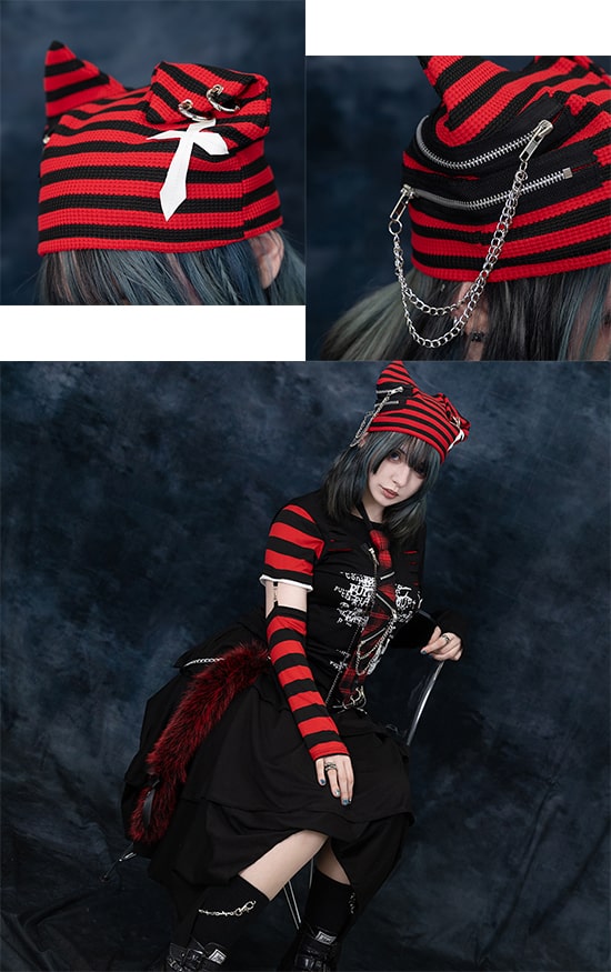 楽天市場】冥闇 ネコミミクロスハット 帽子 キャップ ネコミミ 原宿