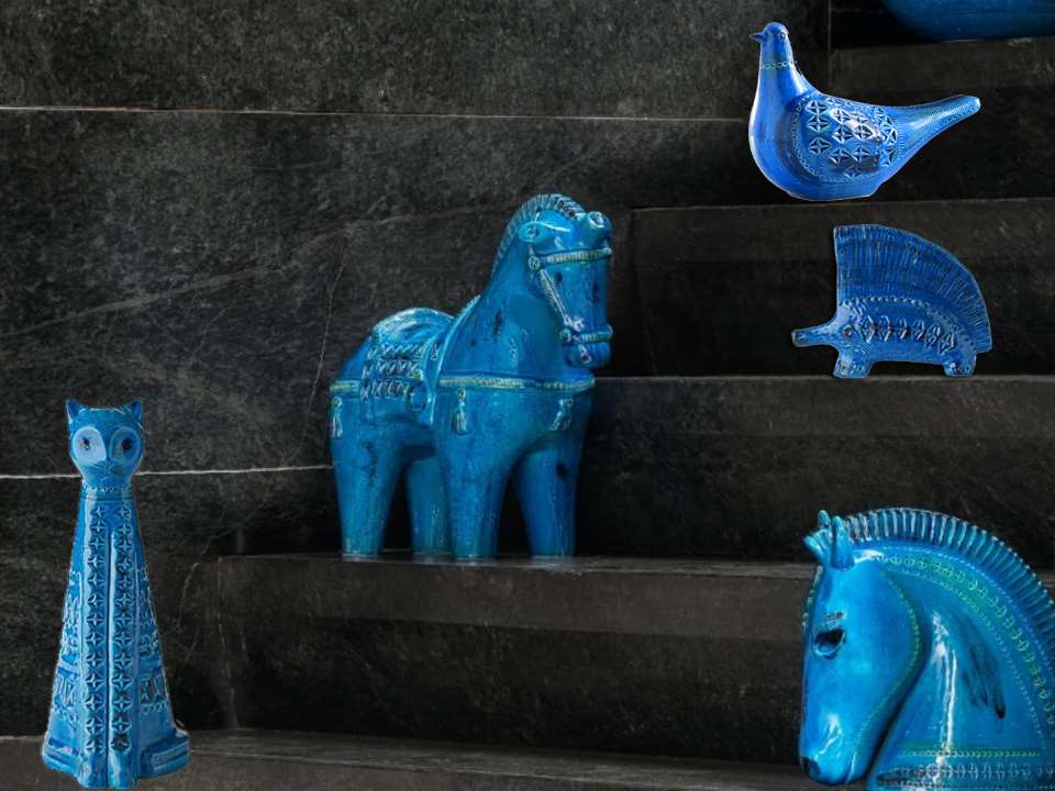 楽天市場】置物 馬 リミニブルー うま ビトッシ bitossi クラシック