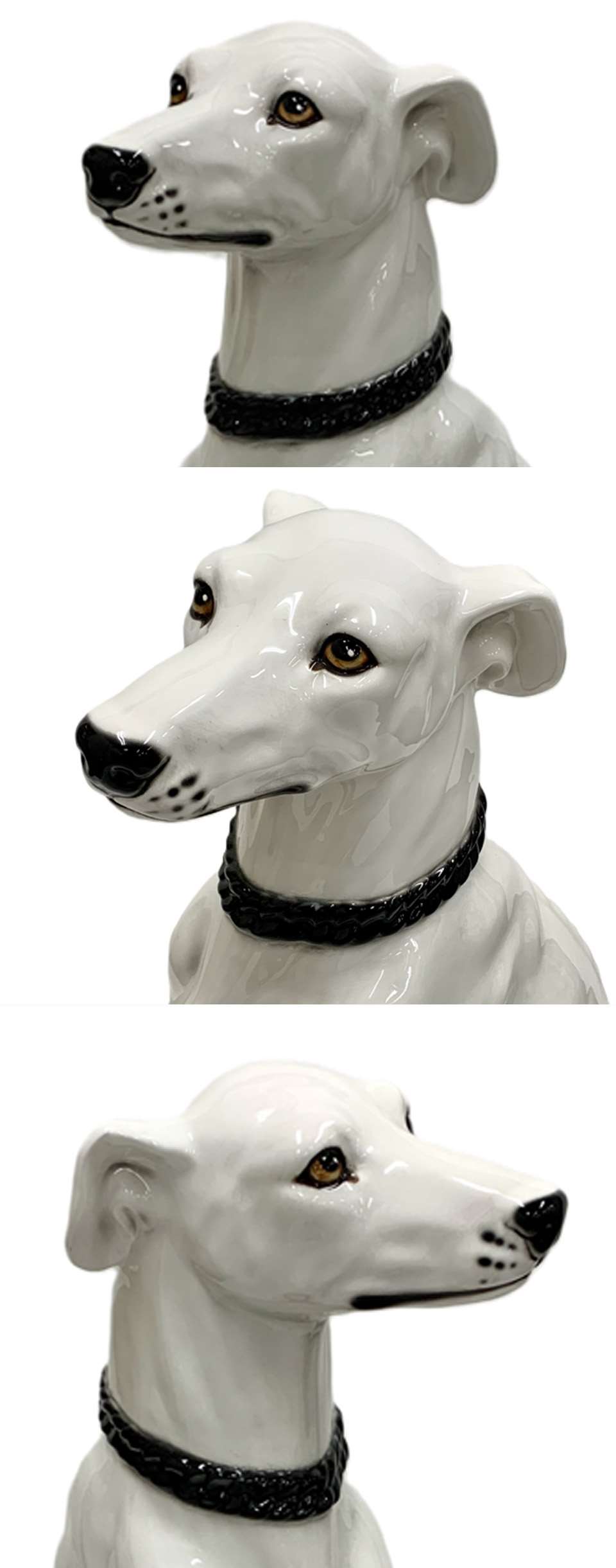 楽天市場】置物 グレーハウンド 犬 白 陶器 イタリア インテリア