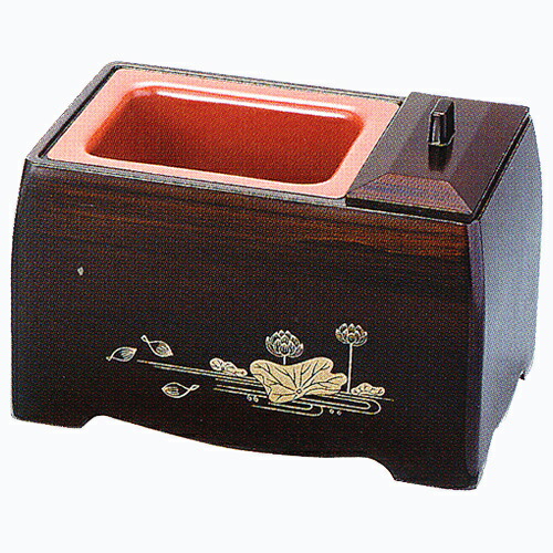 楽天市場】御焼香 お香 角型 香呂 PC製 5寸香炉 黒フチ金 蒔絵鉄仙