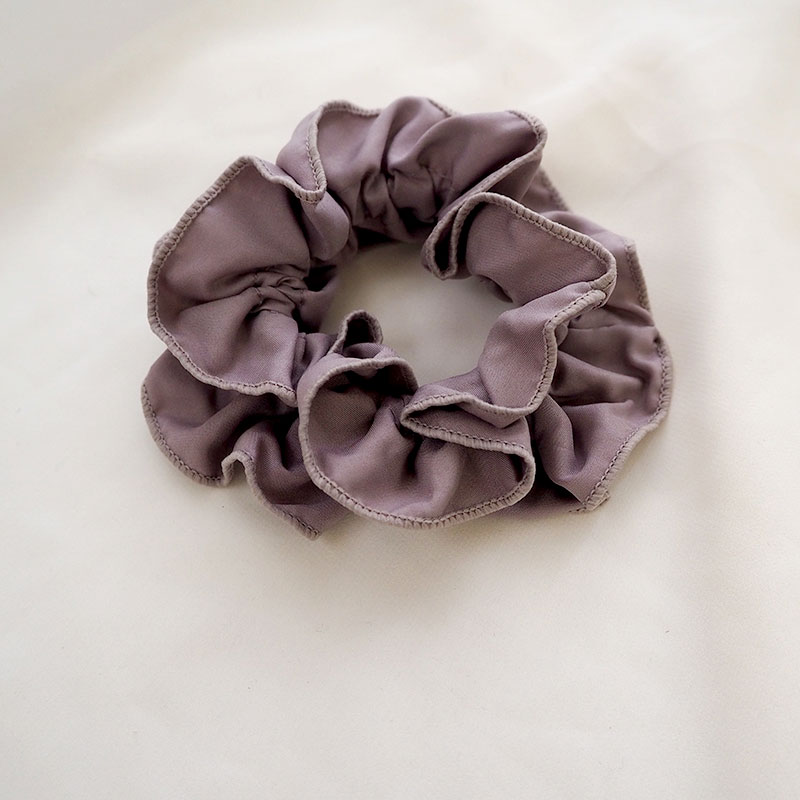 楽天市場】シュシュ ひらひら シンプル 無地 バイカラー ヘアアクセ