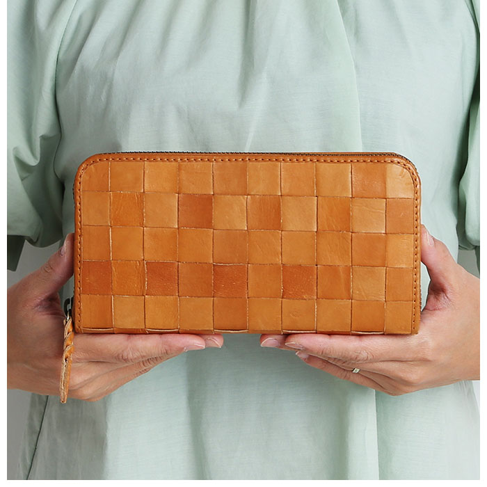 フェス 財布 通販 fes メッシュ 編み込み 長財布 レディース 本革 牛革