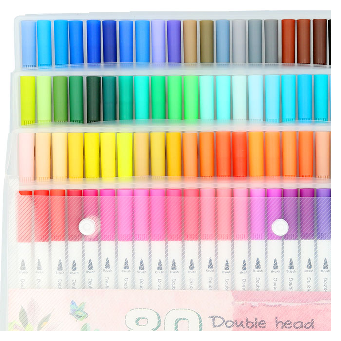 マーカーペン セット 80色 通販 水性ペン カラーペン カラーペンシル