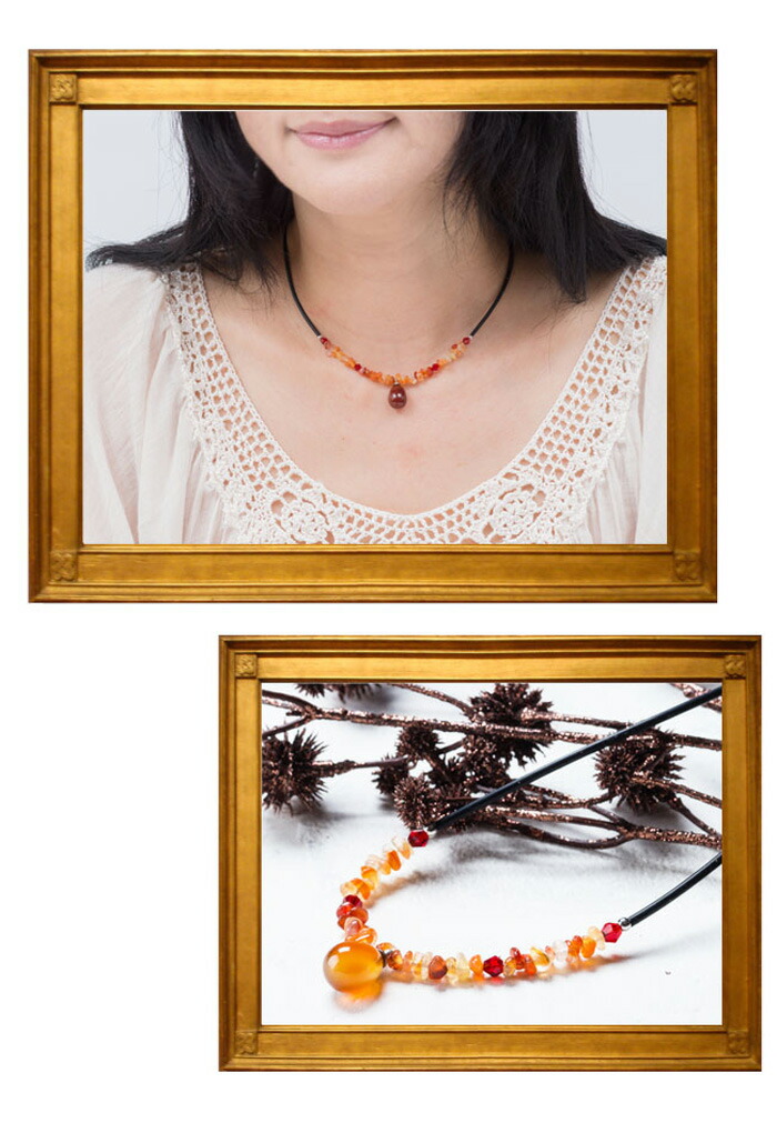 楽天市場】【アウトレット】 天然カーネリアン 紅玉髄 チョーカー