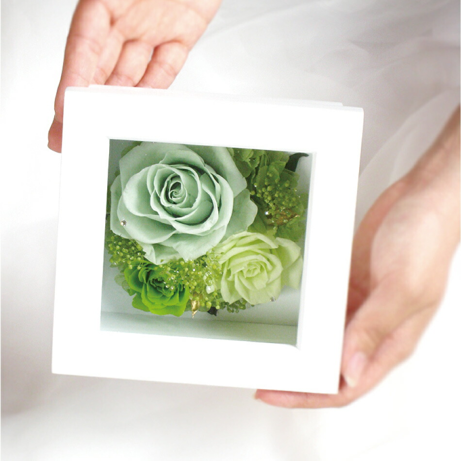 即日発送】プリザーブドフラワー #クリスタルフレームボックス