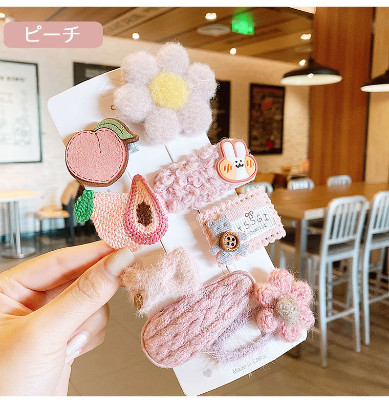 楽天市場】クリップ 子供 8点セット ふわふわ アクセサリーbox ベビー